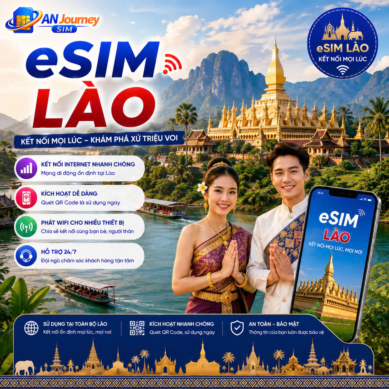 eSIM Du Lịch Lào