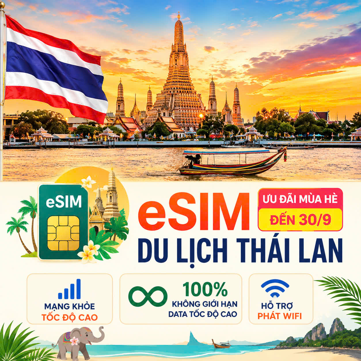 eSIM Du Lịch Thái Lan